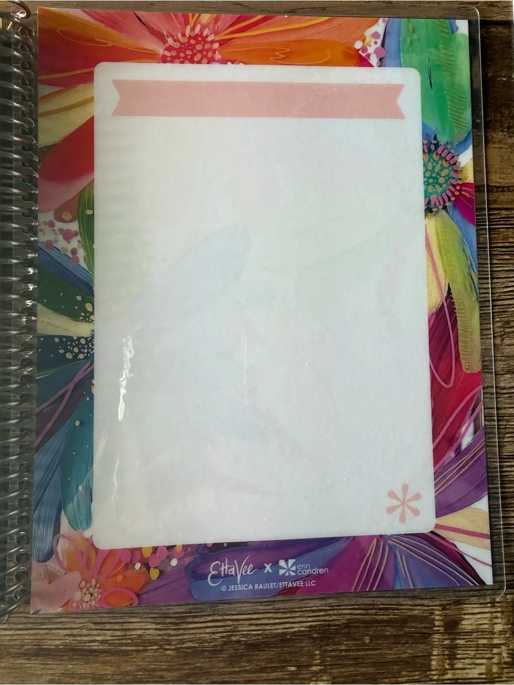 Erin Condren Bright Floral Spiral Notebook - Pink, Blue, Green, Purple, Orange
